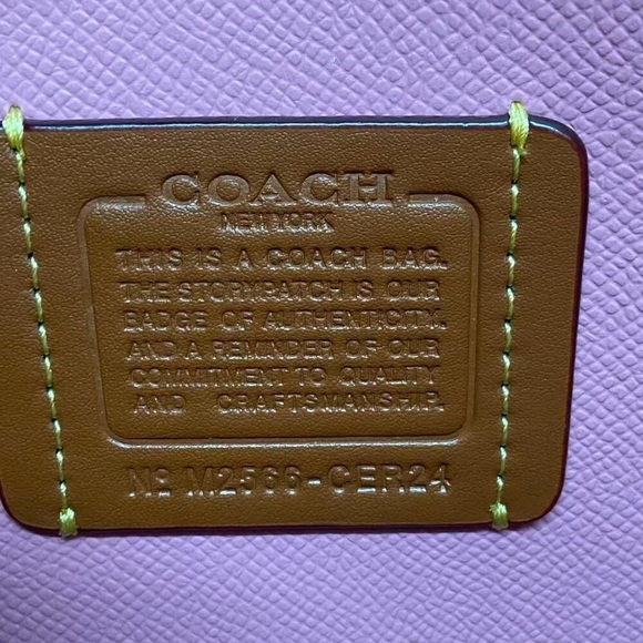 🍥COACH Mollie Tote Bag 25 In Signature Powder Pink - Picture 4 of 9